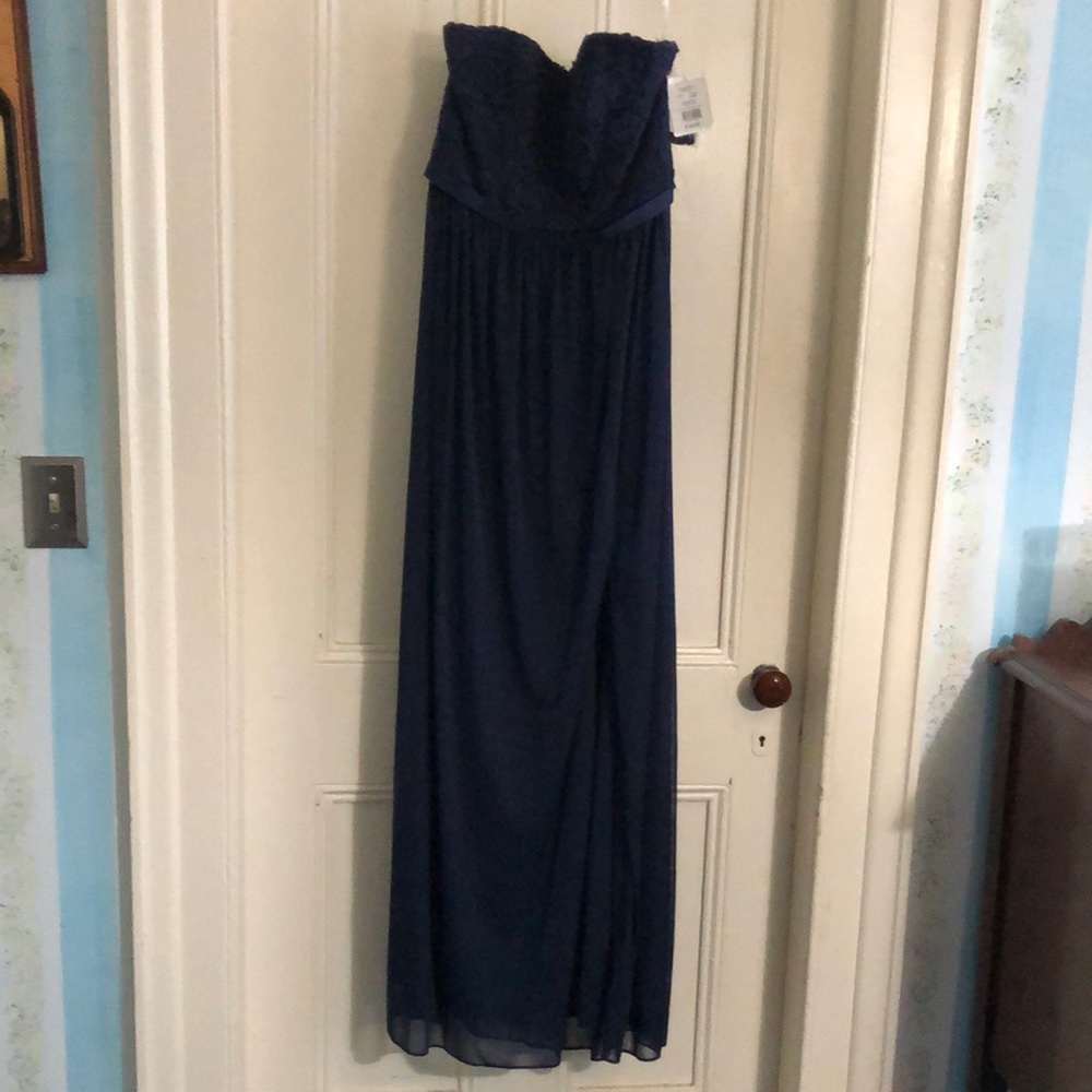 BRIDESMAID DRESS, size 8, color navy, David’s Bridal